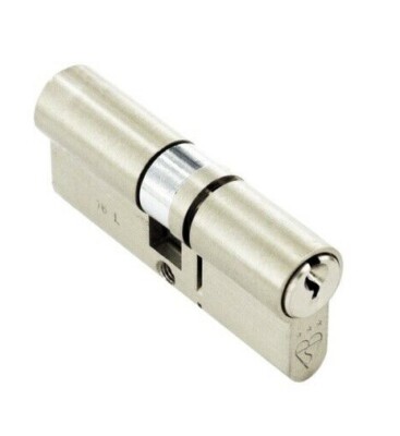 Securit Euro Doppel 3* Stern Zylinder PVC Sicherheit Türschloss 55 mm x 40 mm - Nickel