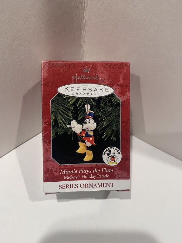 1998 Hallmark Keepsake Disney Minnie Plays The Flute Christmas Ornament #2