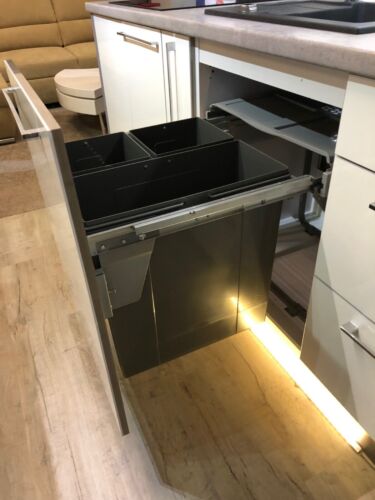 PATTUMIERA RIFIUTI 450mm ESTRAIBILE CUCINA FRONT FIX MORBIDA E AUTOCHIUSURA - Foto 4 di 9
