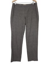 Talbots Luxe Tweed Pants Womens 10 Taupe Brown Italian Woven Wool Blend Lined