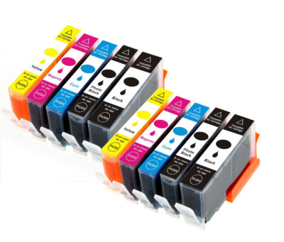10PK 564 XL Ink Cartridge Combo Set +chip for Photosmart C6340 B8550 C6350 C6375