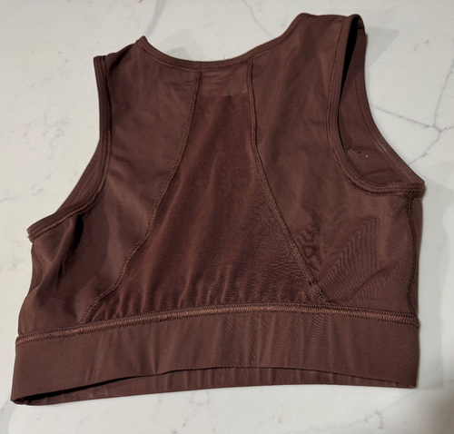 Lululemon Hotty Hot Cropped Tank Marrone Terra Nulux Riflettente Coltura 2 - Foto 3 di 5