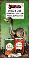 Sinclair Oil Bootlegger Tamper Proof Cans Penns Motor Metal Sign 6x12" 60829