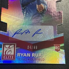 C38b #20 Ryan Rua 2015 Panini Elite Autograph Signatures/99 Texas Die Cut