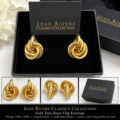 Joan Rivers Love Knot clip-on earrings from the Classics Collection Gold Tone