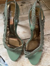 New Women’s Faith Leather Strappy Slingback Stiletto Heeled Shoes Sandals U.K. 5