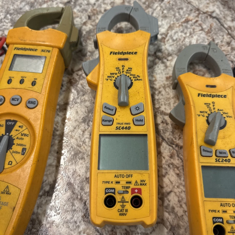 2 -Fieldpiece HVAC/R Clamp Meter Temperature & Capacitance 1- FieldPiece SC76 - Image 3 of 4