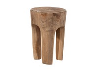 Massiver Hocker Teak Wurzel 30X30X40 Echtholz Sitzhocker Holz Unikat Natur