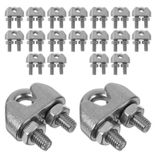24pcs Wire Rope Clamp M3 1/8" Stainless Steel U Bolt Saddle Fastener
