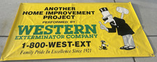Huge 4' by 8" Western Exterminator WECO Little Man Banner Sign Ad READY TO HANG!