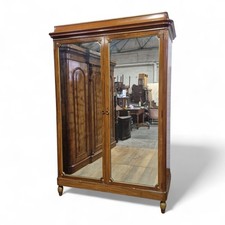 Tall French armoire wardrobe - Large antique style mirror door wardrobe