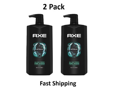 Axe Apollo Refreshing Daily Use Men's Body Wash, Sage & Cedarwood, 32 Oz, 2 Pack