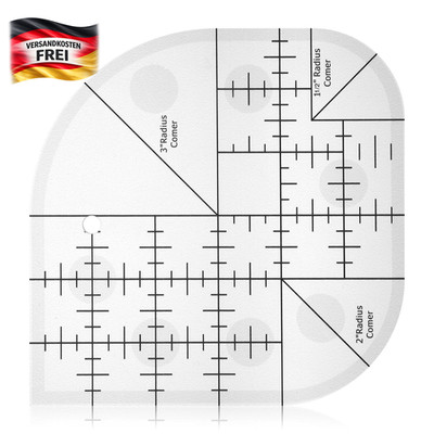 Gebogener Ecken Lineal, Acryl Quilt Lineale Nähen Patchwork Lineal Multifunktion