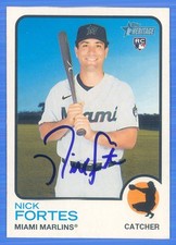 NICK FORTES Signed/Autographed 2022 Topps Heritage RC Card #149 Marlins w/COA a