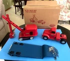 VINTAGE TONKA TOYS NO. 120-6 TRACTOR TRAILER w/NO. 50 STEAM SHOVEL ORIGINAL BOX
