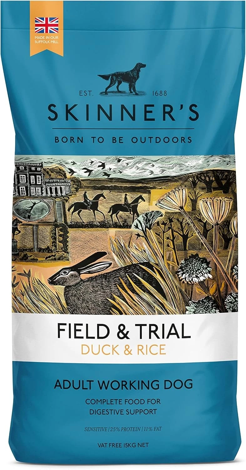 Skinner’s Field & Trial Duck & Rice – Complete Dry Adult Dog Food, Sensitive, Hy