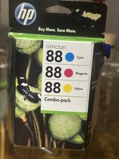 HP 88 OfficeJet Ink Cartridge Combo 3 Pack Cyan Magenta Yellow NEW