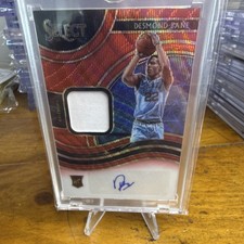 2020-21 Panini Select Desmond Bane Rookie Jersey Autograph Prizm Card