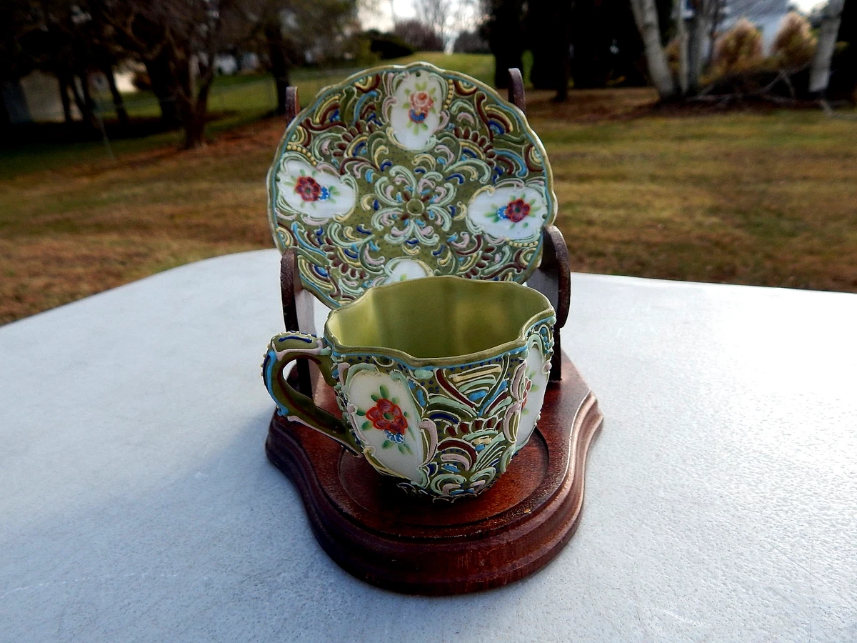 陶瓷多色老式原版古董日本花瓶| eBay