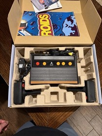 Atari Flashback 4 Classic Game Console Bundle 75 Built in Games with Poster