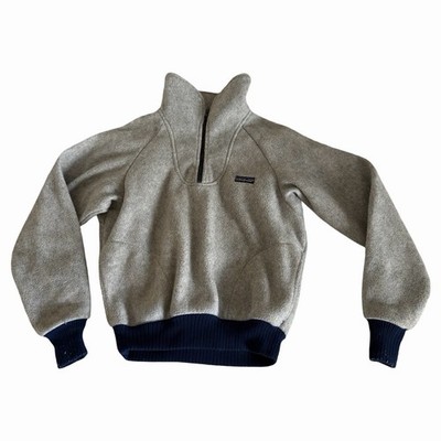 Vintage 70s Patagonia Big Tag Logo Fleece Jacket Made in USA