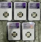 Set Of 5 Roosevelt Dime 10C Silver NGC Pinball Collection! New from NGC!