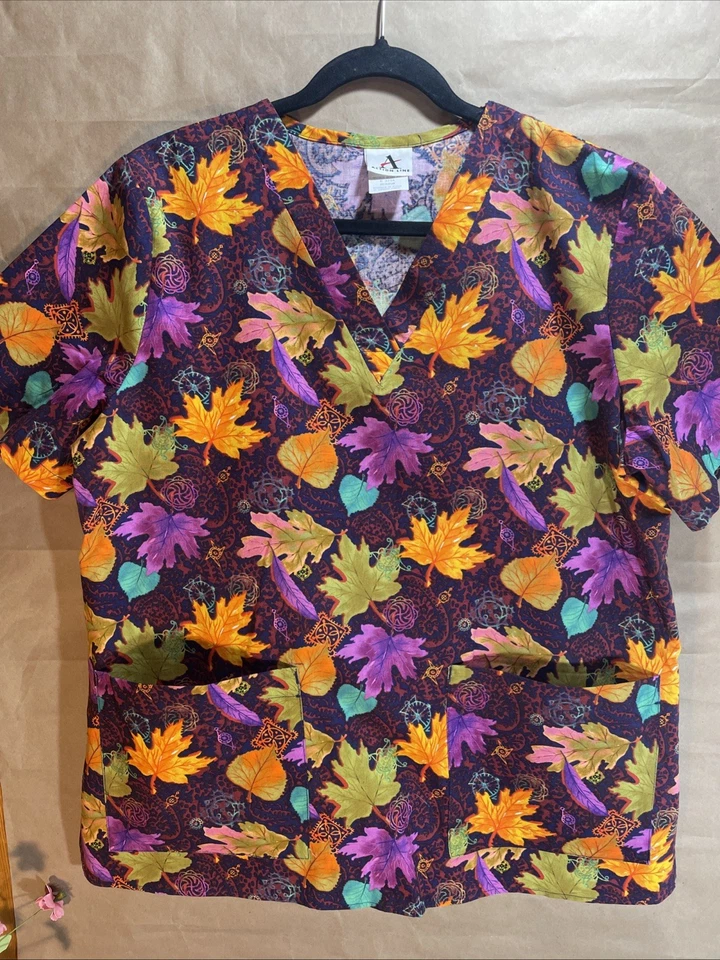 Blusa Médica Otoño Hoja Tono Joya Talla M Ropa de Trabajo Cosmética Médica Cuidado Profesional Foto 2 de 4