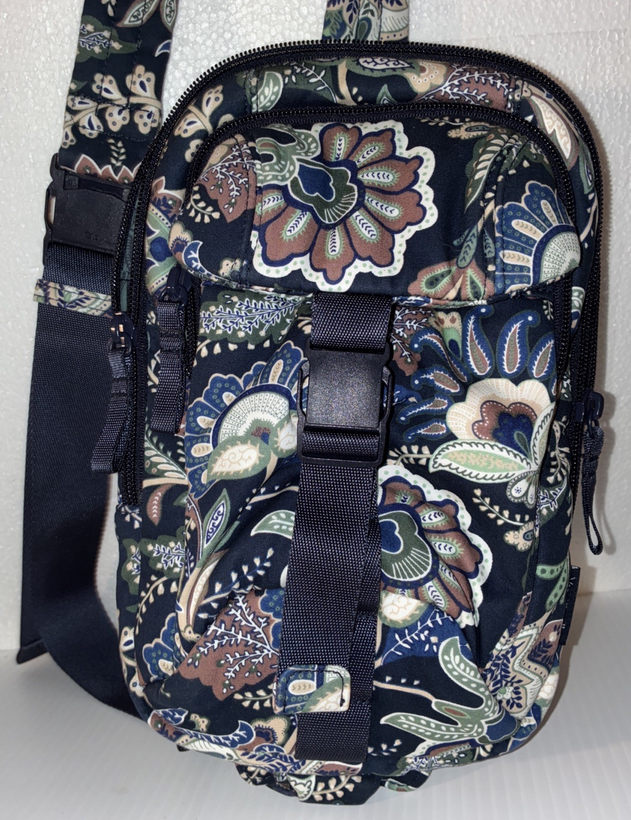 Vera Bradley Utility Sling Backpack Java Navy Mul… - image 3