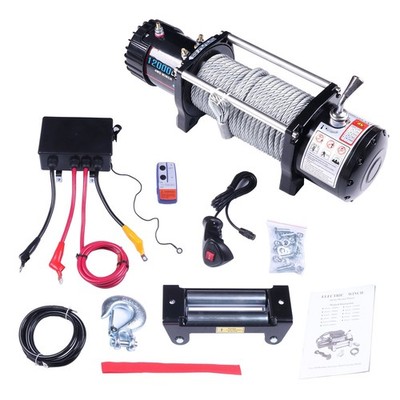 12000LB 12V Towing Trailer Steel Cable Off Road for JEEP Wrangler Electric Winch