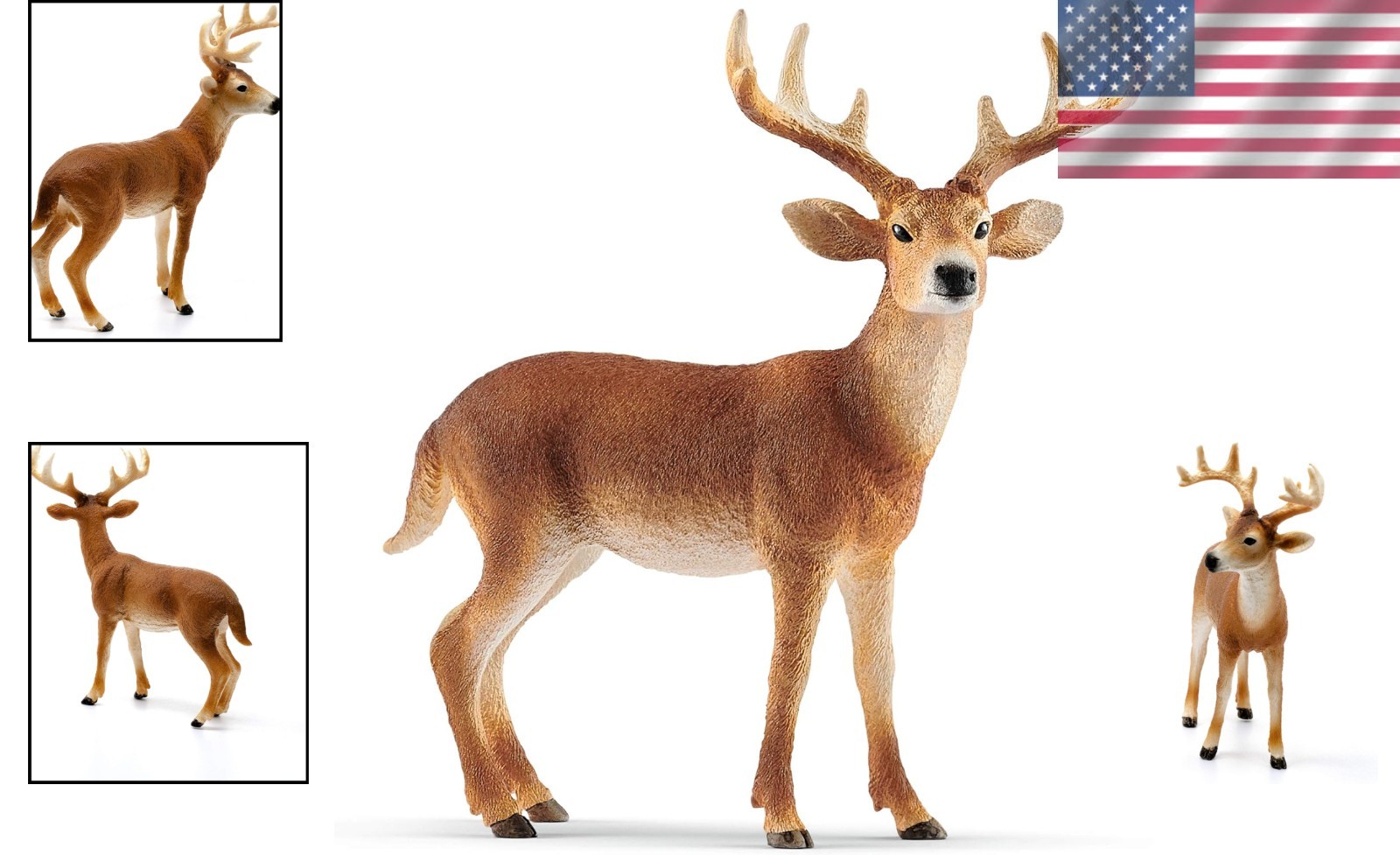 Wild Life White-Tailed Buck: Realistic Animal Figurine for Creative Play