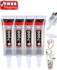 B7000 Glue Clear for Rhinestones, 4Pcs 15Ml Strong Adhesive B-7000 Jewelry Bead