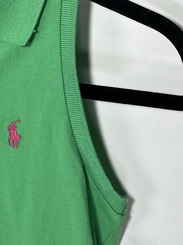 Polo Ralph Lauren Green Pique Cotton Pleated Polo Dress XL 16 Kids Preppy Tennis - Picture 4 of 13