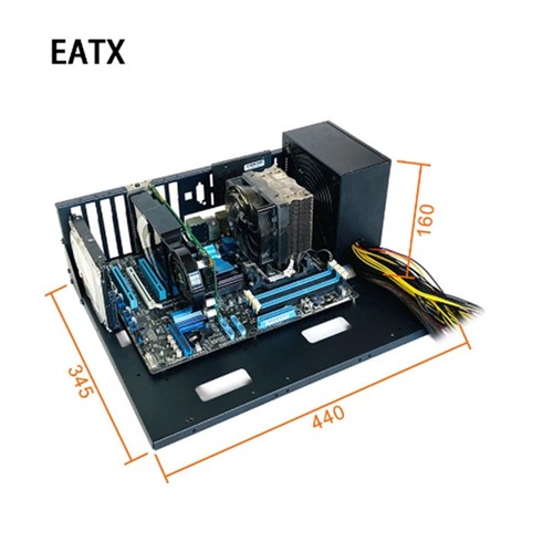 Châssis D'Ordinateur Ouvert Serveur Bidirectionnel Support de Carte MèRe E-8122 - Afbeelding 2 van 6