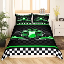 Racing Car Duvet Cover No Comforter Queen 3 Pcs for Children,Extreme Sports...