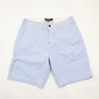 Abercrombie & Fitch 9" Inseam Shorts Mens 31 Blue White Seersucker Striped Prep