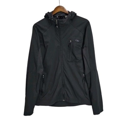  Outdoor Research Ferrosi Hooded Jacket Men's Medium Black Lightweight Softshell