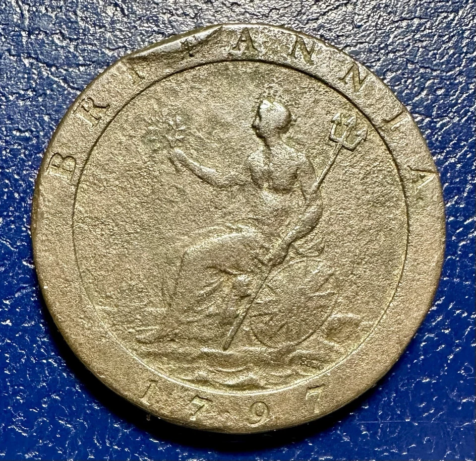 Rare Beautiful 1797 Britain Penny KM 618 - Image 2 of 2