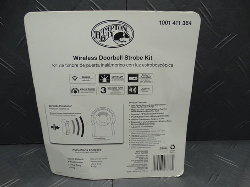 Hampton Bay Wireless Tabletop Strobe Door Bell Kit LED Light Kit HB-7778-04 - Picture 7 of 8