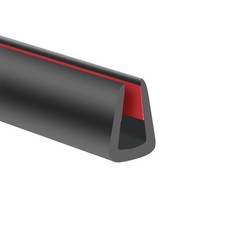 Rubber Edge Trim, 1/4" Self Adhesive Flexible U Channel Edge Protecter for Sh...