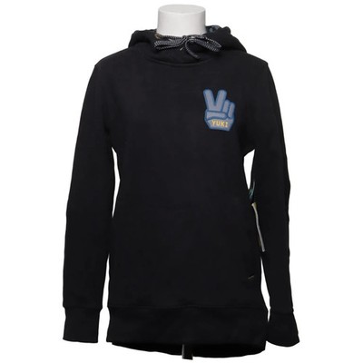 Ny Threads, Kapuzenpullover, Größe: XS, Peace Shred Hoodie, Schwarz #2oD
