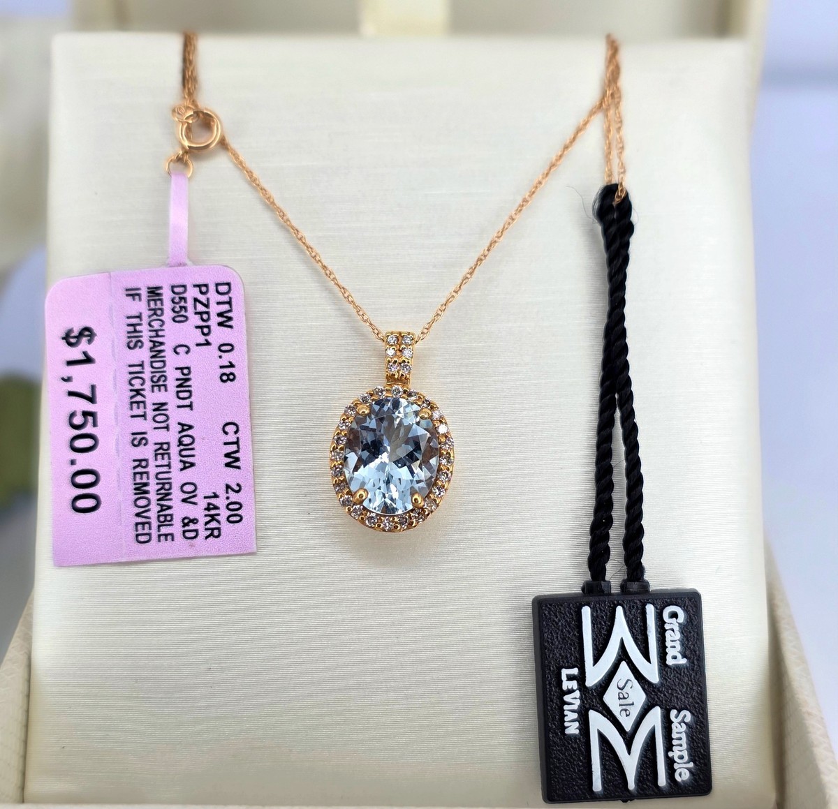 Aquamarine Belk Le Vian Sparkling 14kt 18