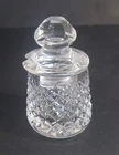 Vintage Waterford Cut Crystal Alana Mini Mustard Condiment Pot w Lid