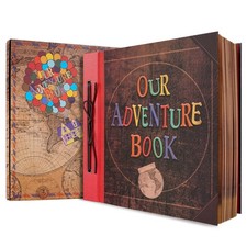Big Size 12X12 Inch 60 Pages Scrapbook Photo Album,Our Adventure Book 3D Retro E