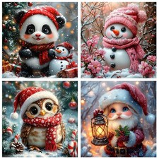 KEYIFA 4 Pack Christmas Diamond Art Kits for Adults, Beginner Diamond Paintin...