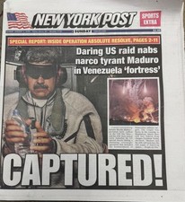 The New York Post Sunday January 4 /2026 MADURO CAPTURED - COLLECTIONS