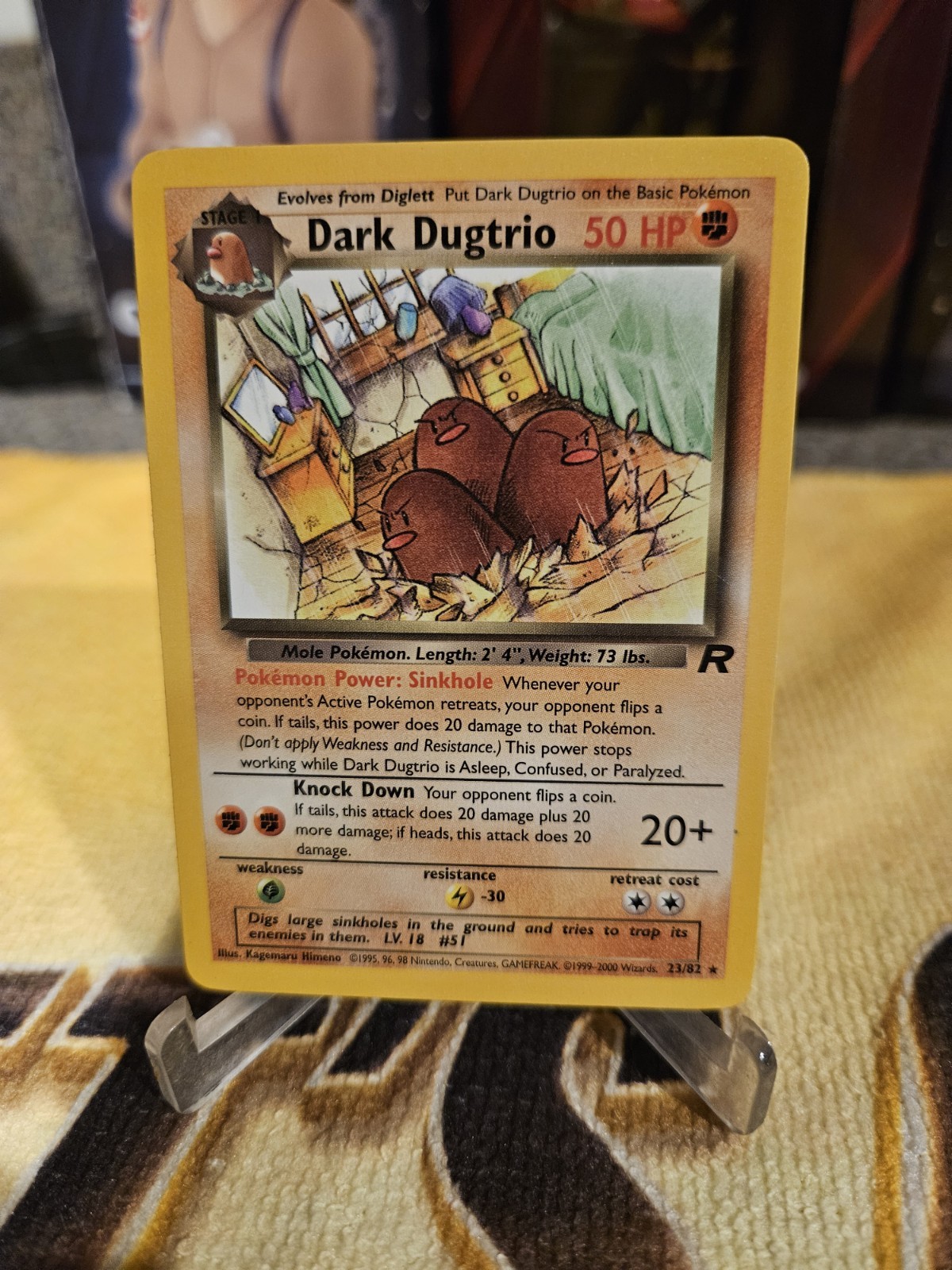 Dark Dugtrio 23/82 Team Rocket Regular WoTC Vintage Pokemon TCG