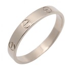 CARTIER Mini Love Ring 18KWG Or Blanc Occasion Unisexe US Taille 8 #62