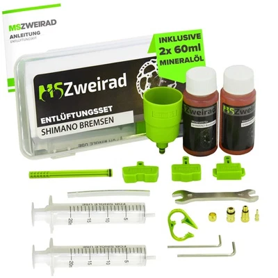 MSZweirad Shimano Entlüftungsset inkl. Öl Fahrrad hydraulische Bremse entlüften