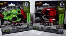 NERF Micro Shots Zombie Strike Crosscut  Flipfury Blaster 2 Gun Pack