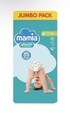 Mamia Size 6+ Ultra-Fit Baby Nappies - 50 Per Pack